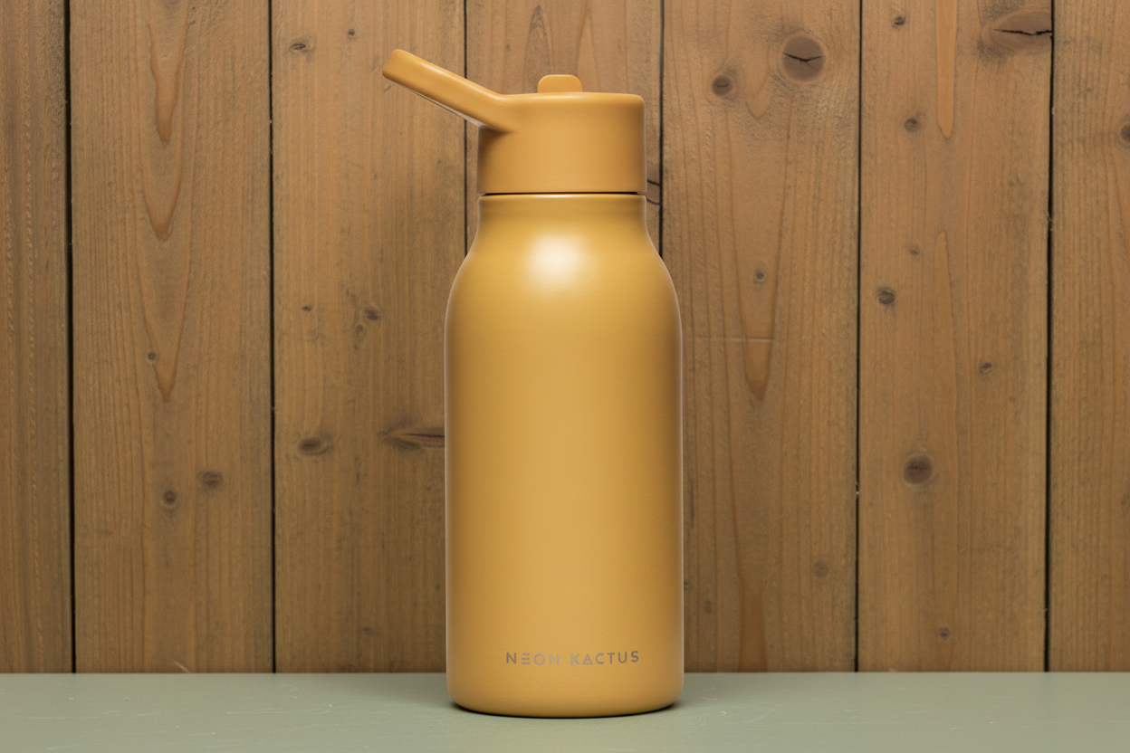 Mustard Yellow Squat Bottle - Out and About