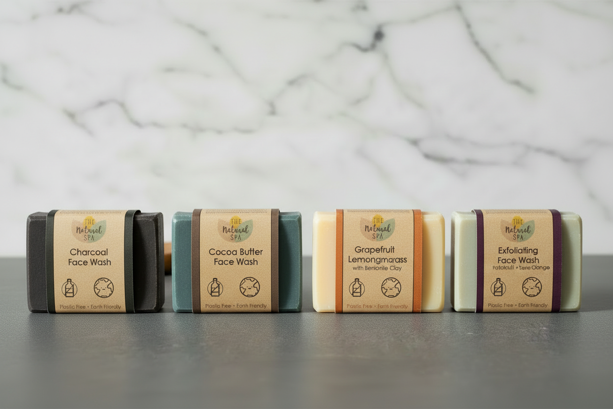 Natural Spa Face Wash Bars - All Four Together