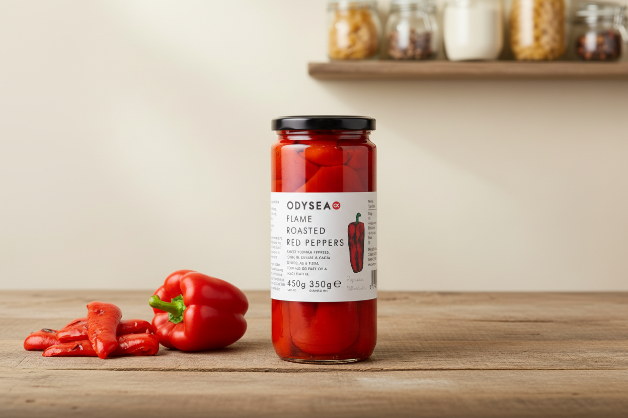 Odysea Flame Roasted Red Peppers Pantry Style v3
