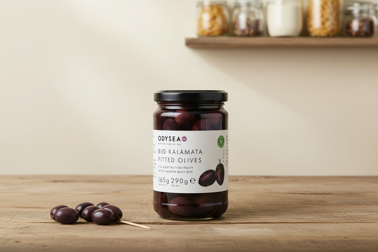 Odysea Kalamata Pitted Olives Pantry Style