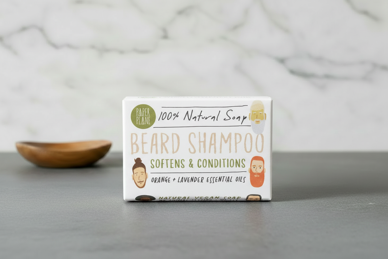 Paper Plane Beard Shampoo & Shave Bar