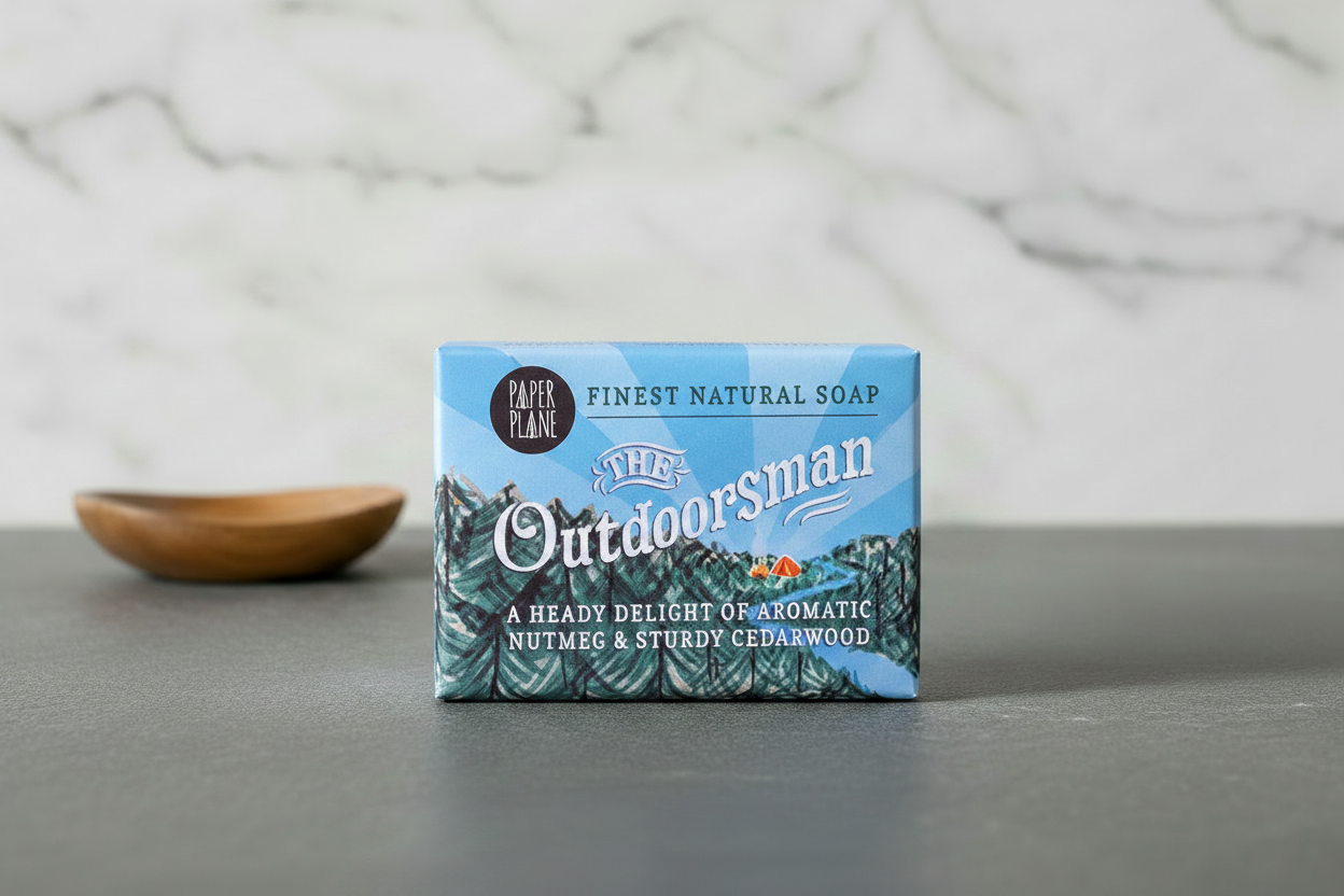 Paper Plane Outdoorsman Soap Bar - Corrected Dish