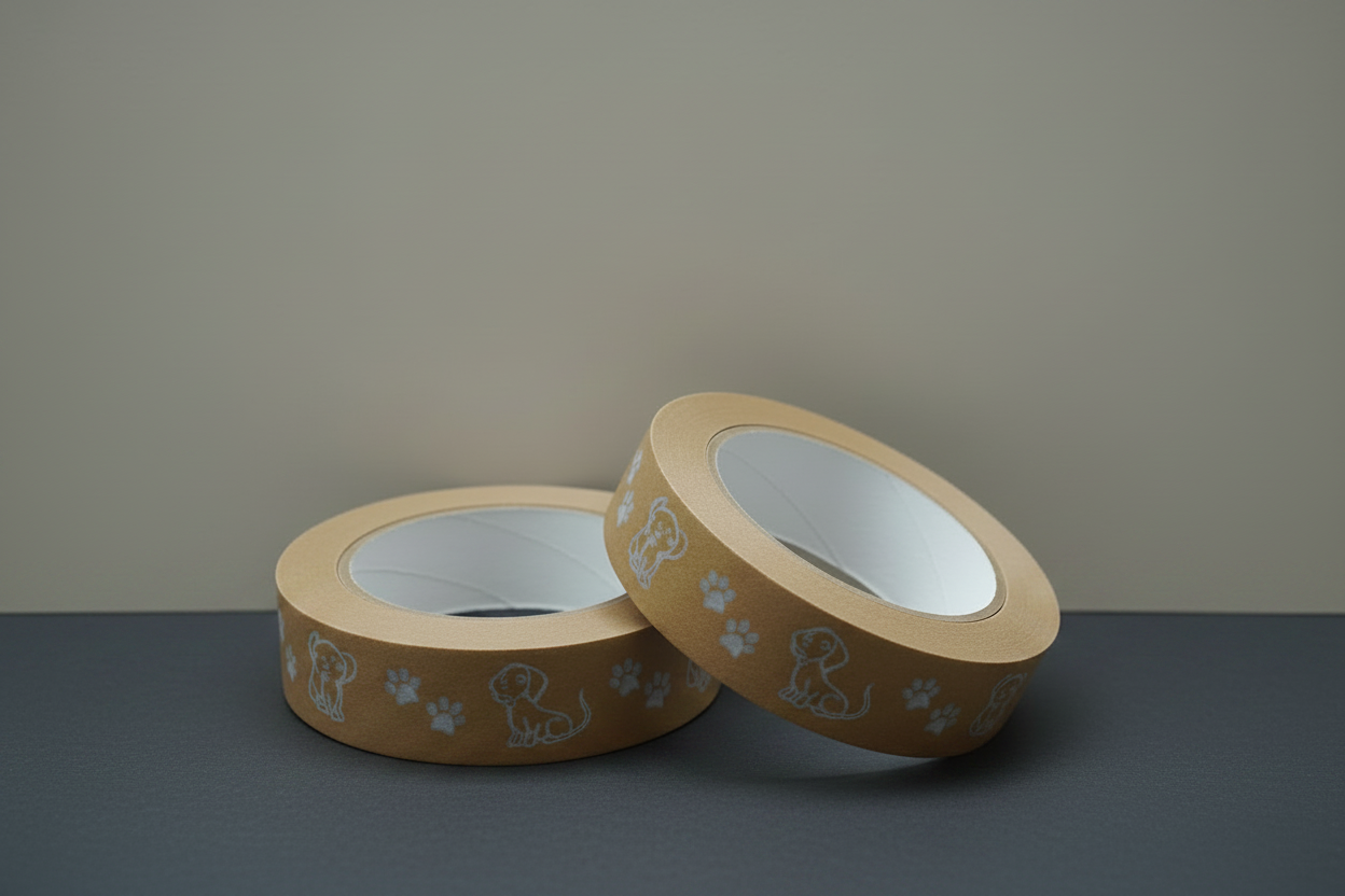 Paper Tape Dogs & Paws - Dark Floor