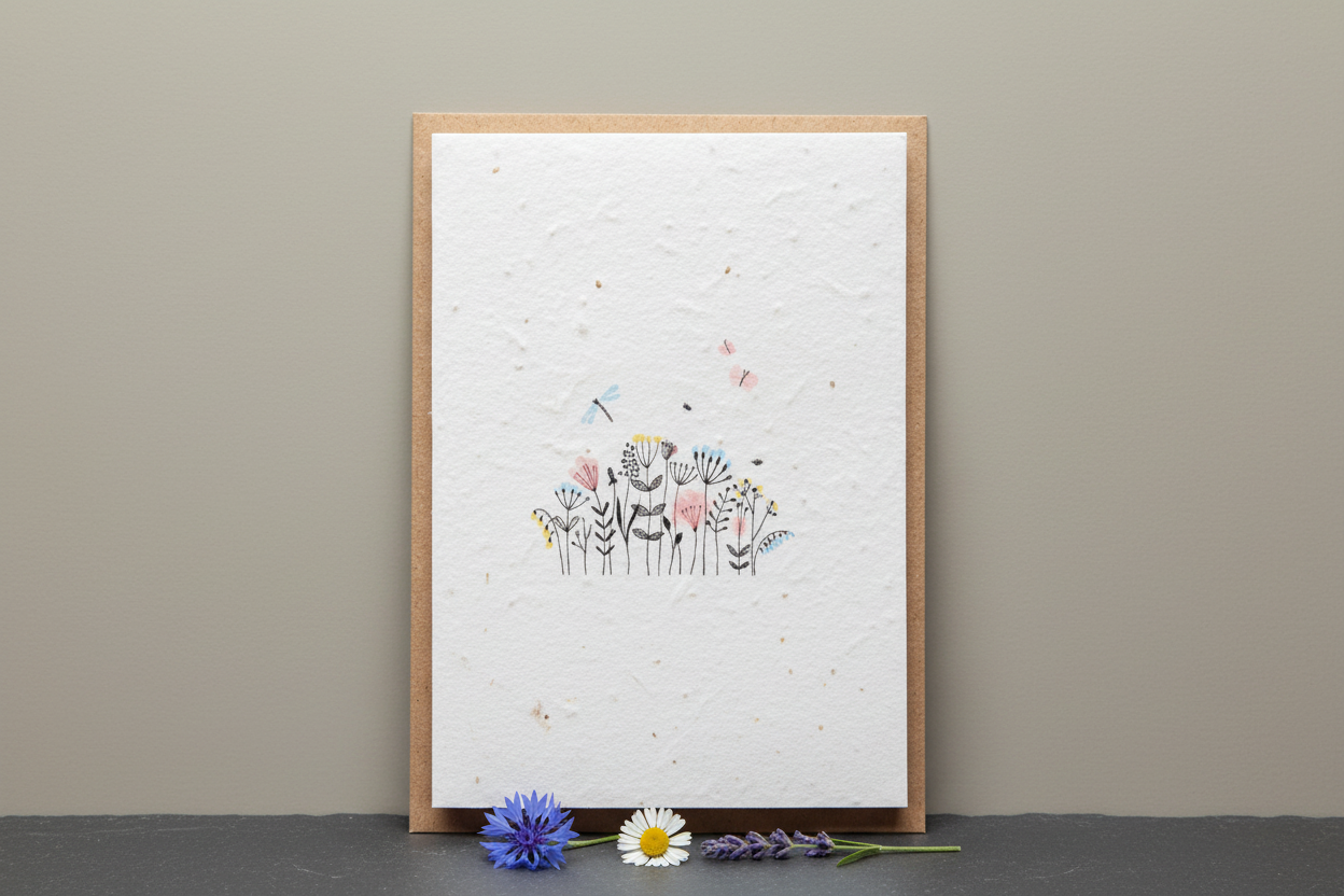Pastel Flowers Plantable Seed Card - Updated