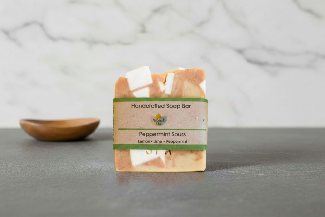 Peppermint Sours Soap Bar natural product shot