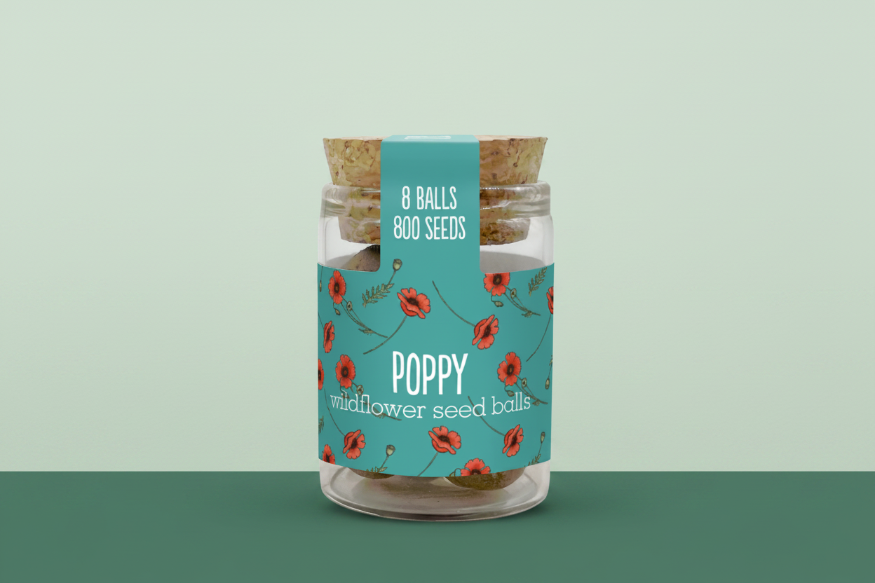 Poppy Seed Balls - Light Green Wall / Forest Green Floor