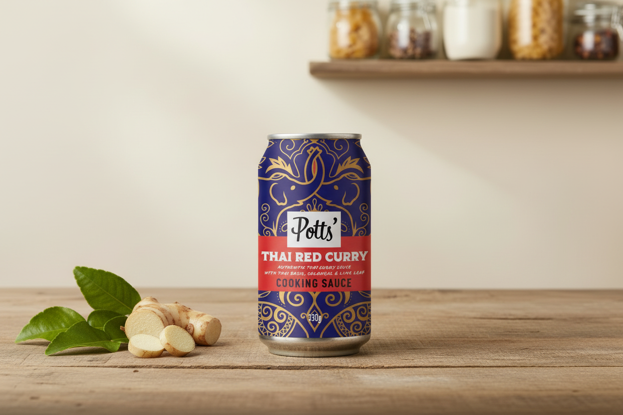 Potts' Thai Red Curry Cooking Sauce Pantry Style