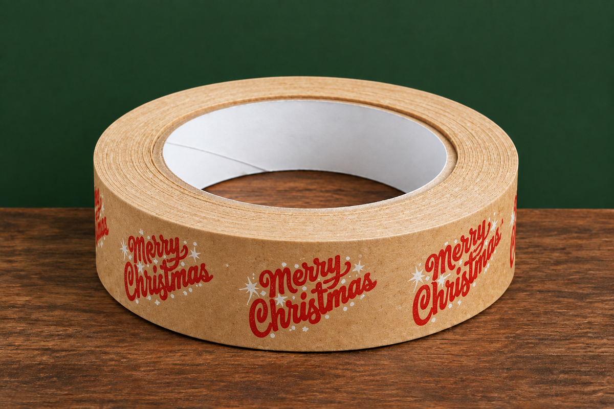 Red Merry Christmas tape