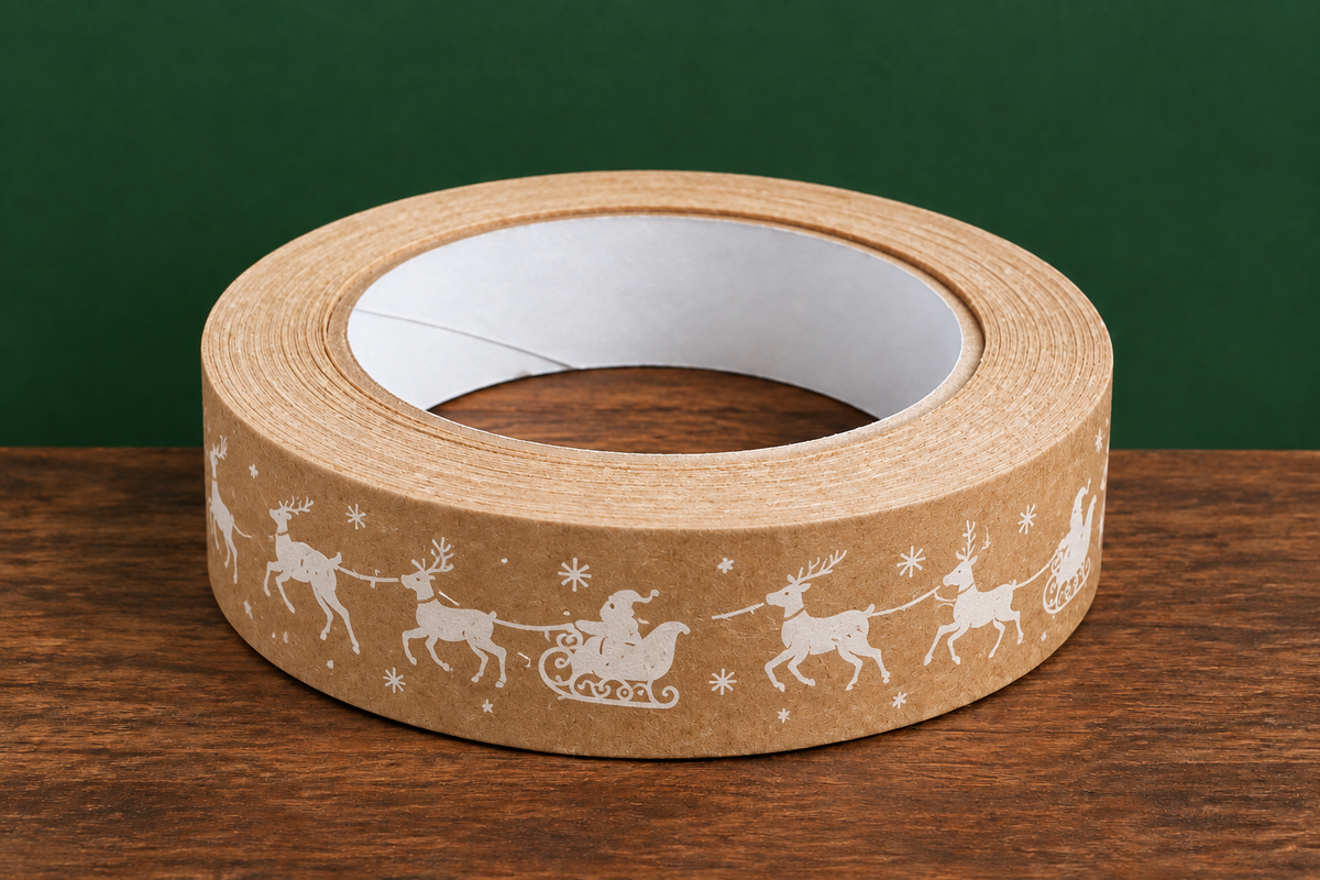 Reindeer and sleigh paper tape in the matching Christmas hero setting