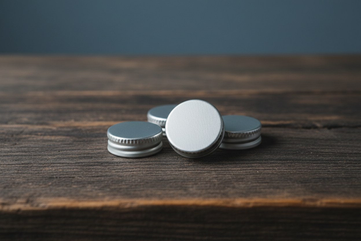 Screw Top lids - silver aluminium