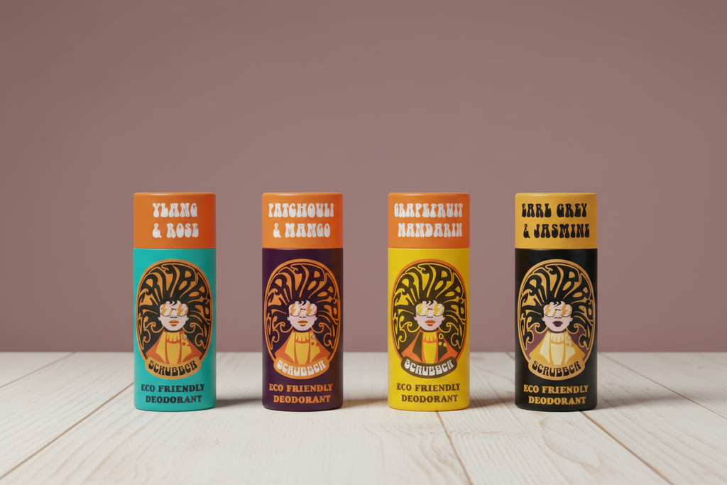 Scrubber Natural Deodorant - All 4 Combined - Ylang & Rose Fixed