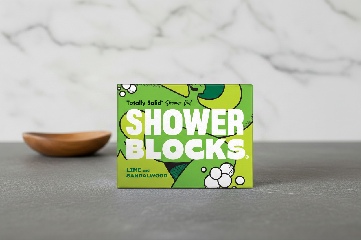 Shower Blocks - Lime & Sandalwood - Grey Slate Floor