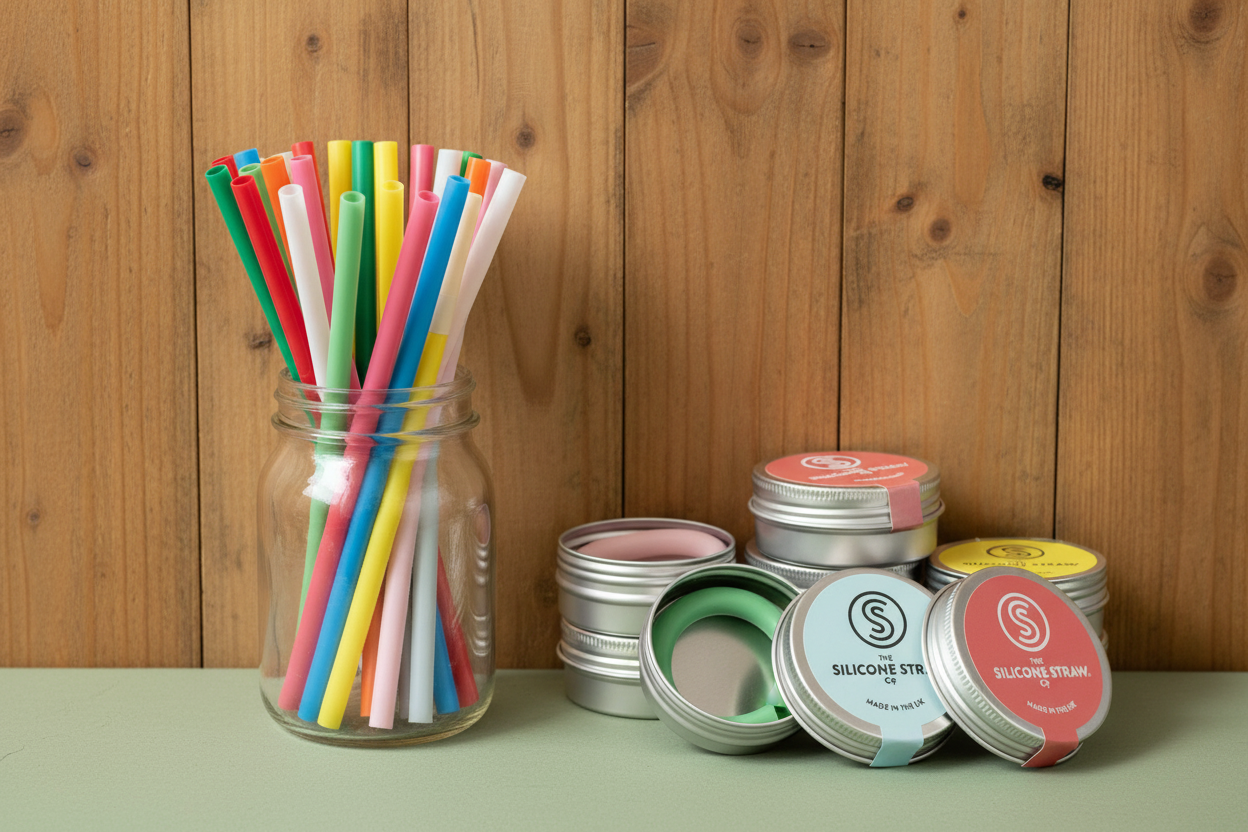 Silicone Straw Co - Fresh Real Glass + Tins