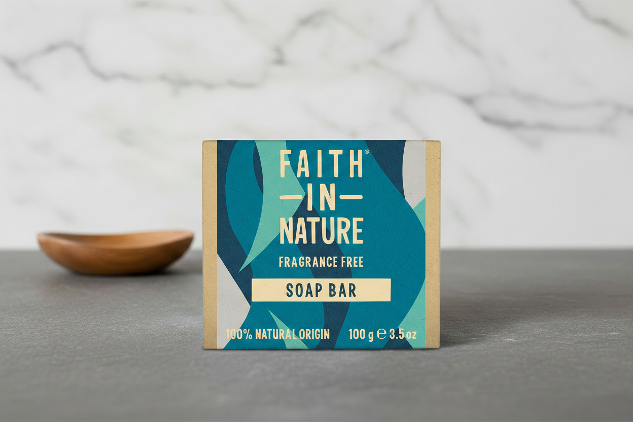 Soap Bar - Fragrance Free - Faith in Nature - 90%