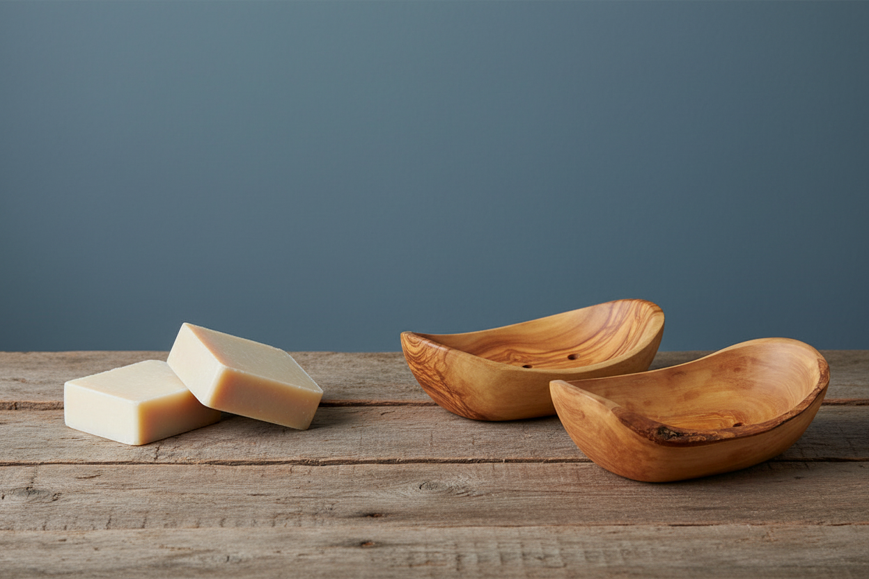 Soap Dish - Olive Wood Large - Household Style