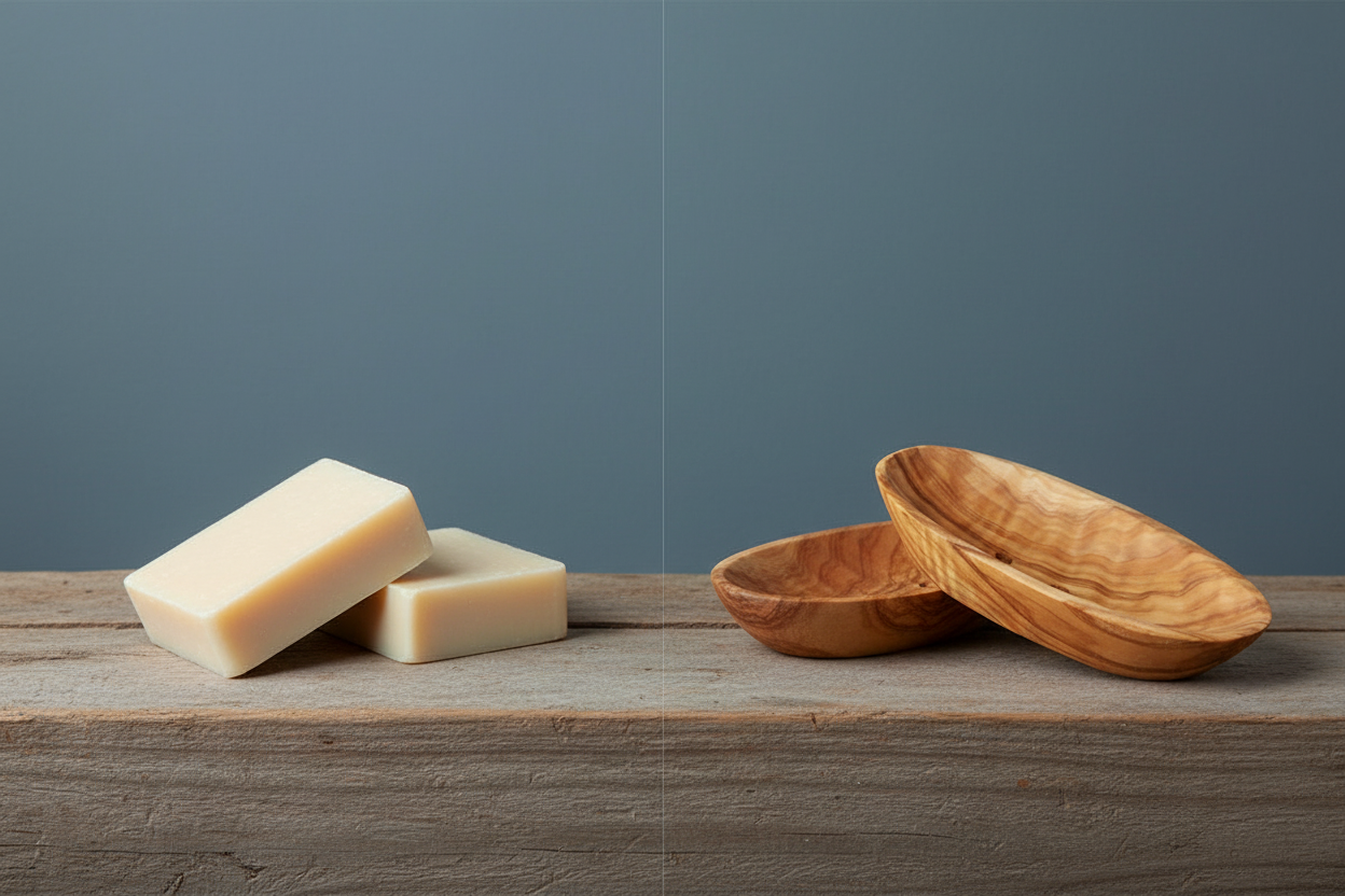 Soap Dish - Olive Wood Oval - Household Style