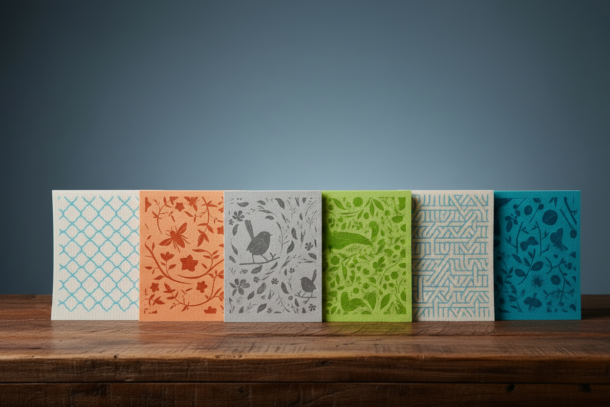 Sponge Cloths - all 8 in one row