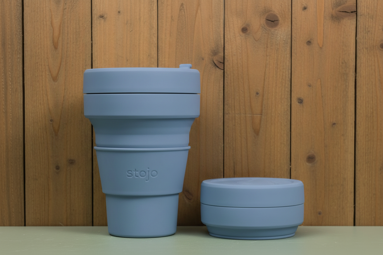 Stojo Steel Blue - Cup + Puck