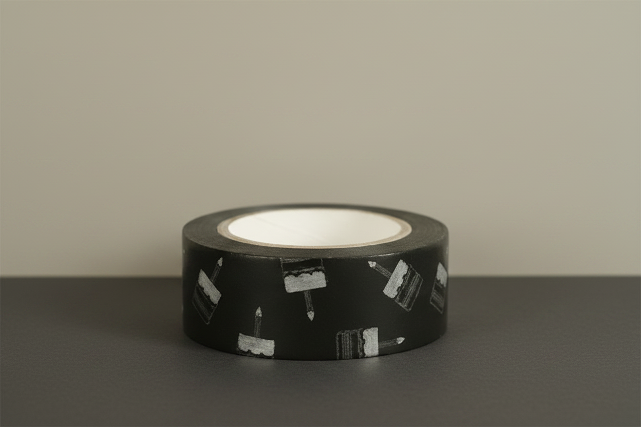 Tape Black Silver Pattern - Hero