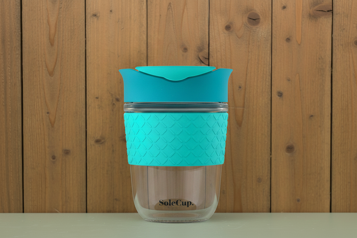 Teal Glass Cup - Out and About