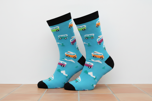 VW Campervan Socks - White Wall & Terracotta Tiles