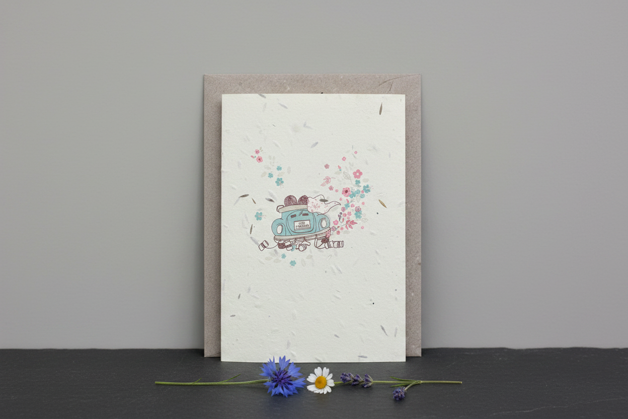 Wedding Car Plantable Seed Card