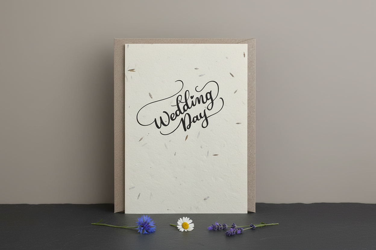 Wedding Day Plantable Seed Card