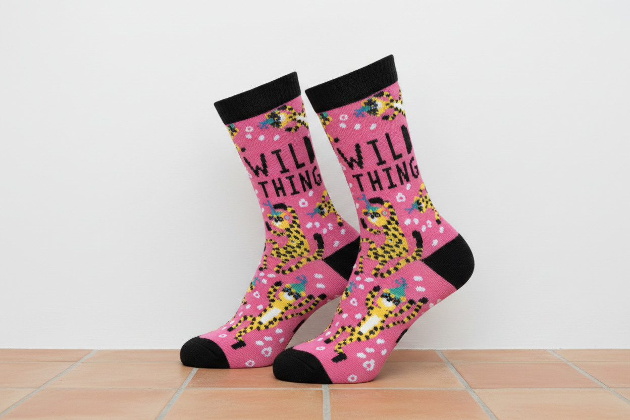 Wild Thing Socks - White Wall & Terracotta Tiles